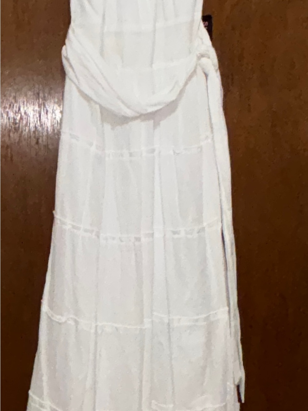 Signature by Robbie Bee White Tiered Maxi Dress NWT Size 16
